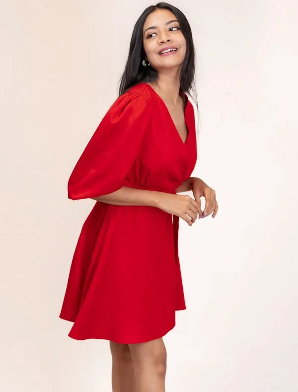Ronelia Puff Sleeve Mini Dress - Image 2