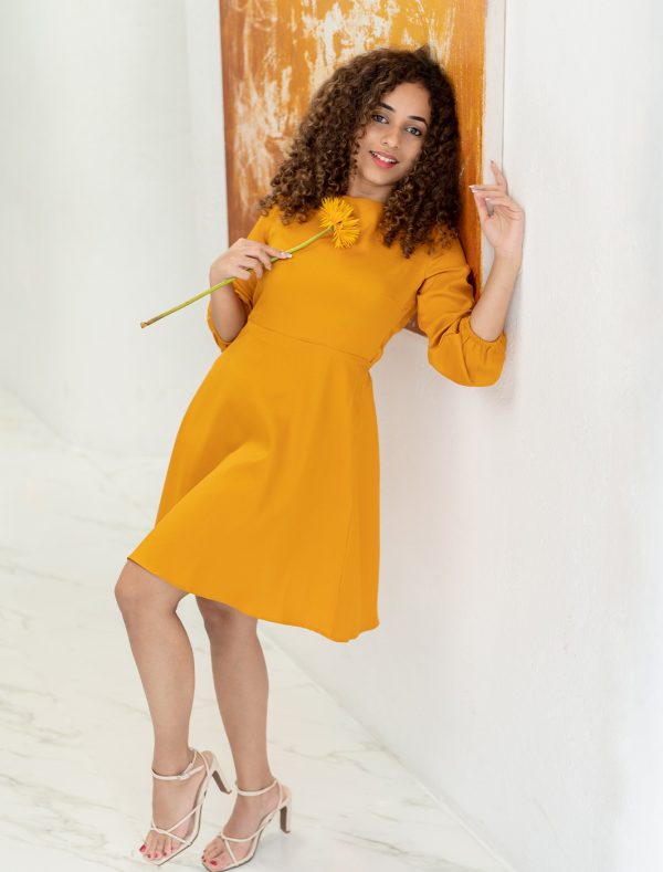 Melina Back Open Mini Dress - Image 4