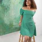 Chloe Off Shoulder Mini Dress - Image 4