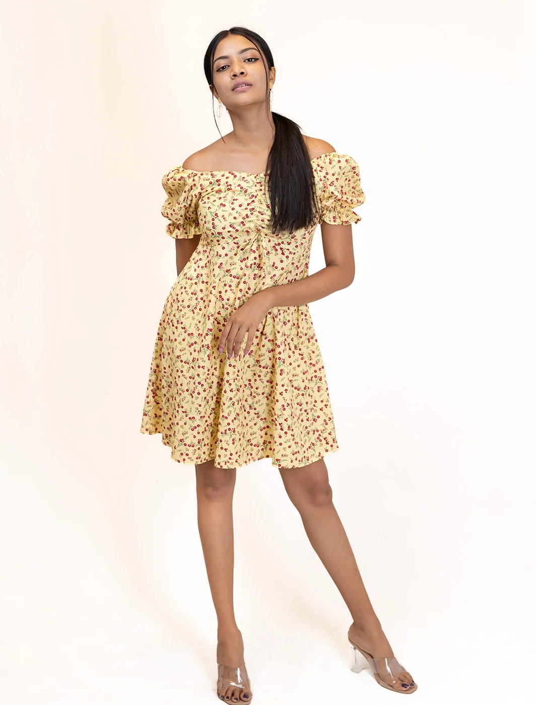 Clara Printed mini Dress - Image 3