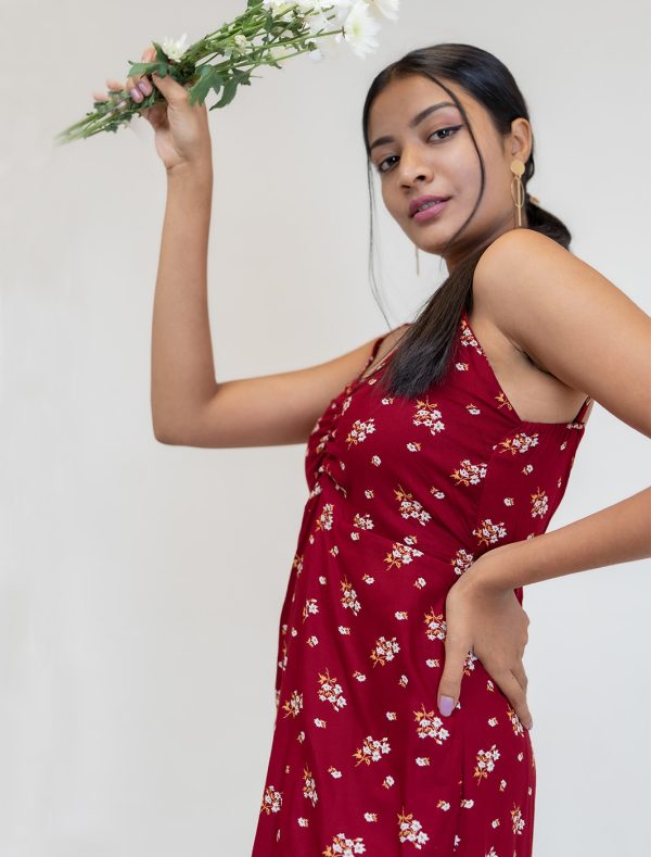 Sarah Floral Midi Dress - Image 3