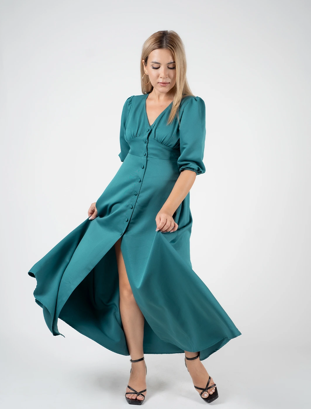 Sofia Front Open Maxi Dress