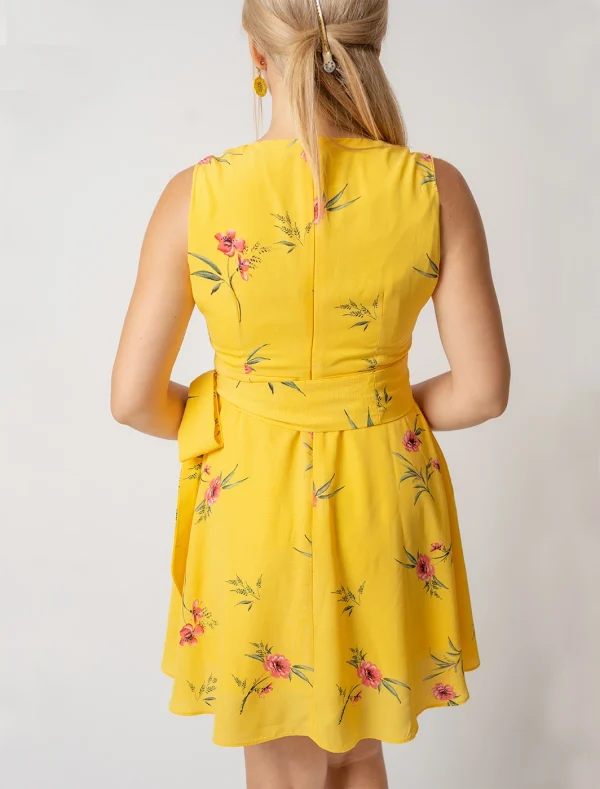 Julia Floral Flared Mini Dress - Image 3